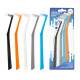 Set of mono-bristled toothbrushes, soft, (black, white, gray, blue, orange), 5 pcs.